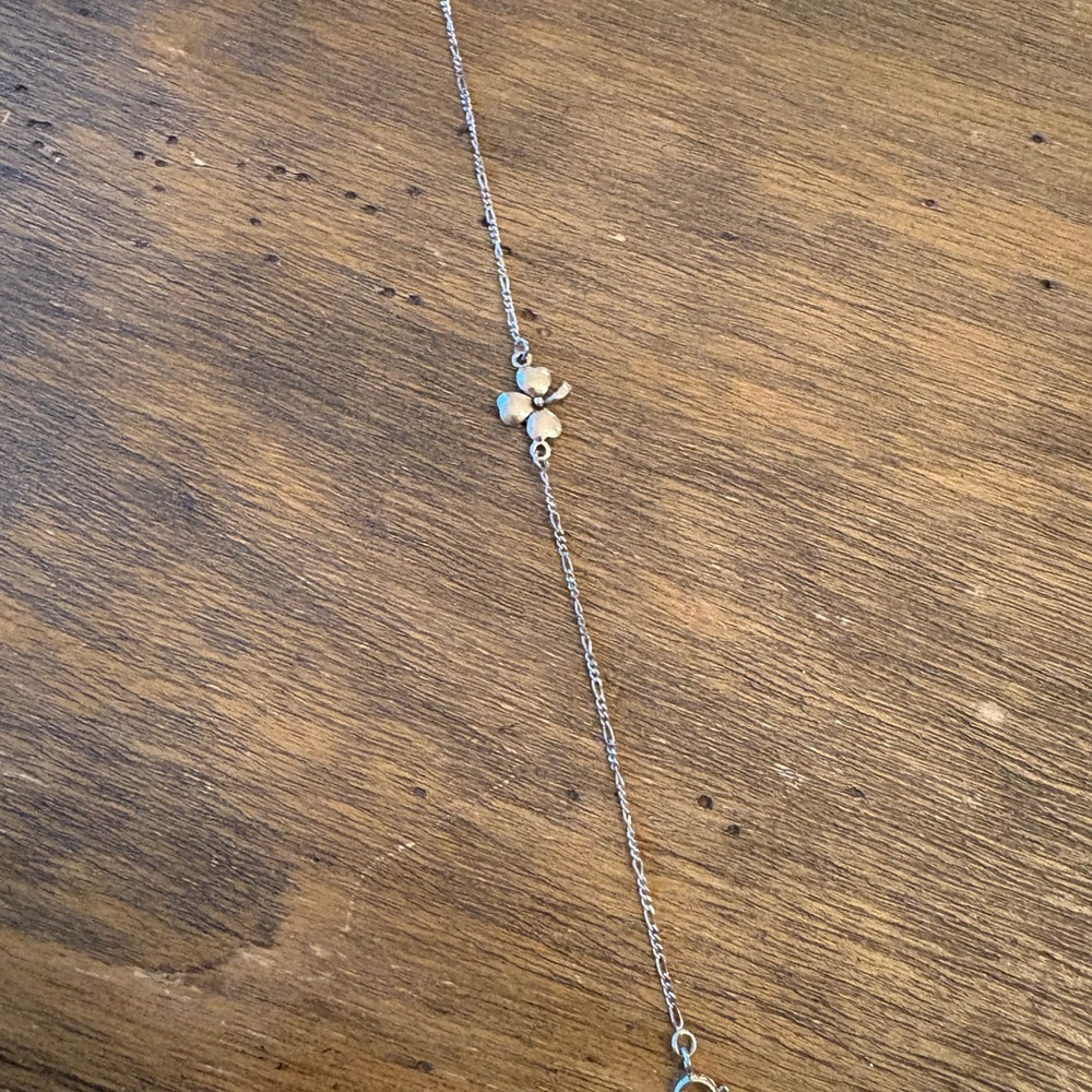 Three Leaf Clover Silver Dainty Bracelet 925